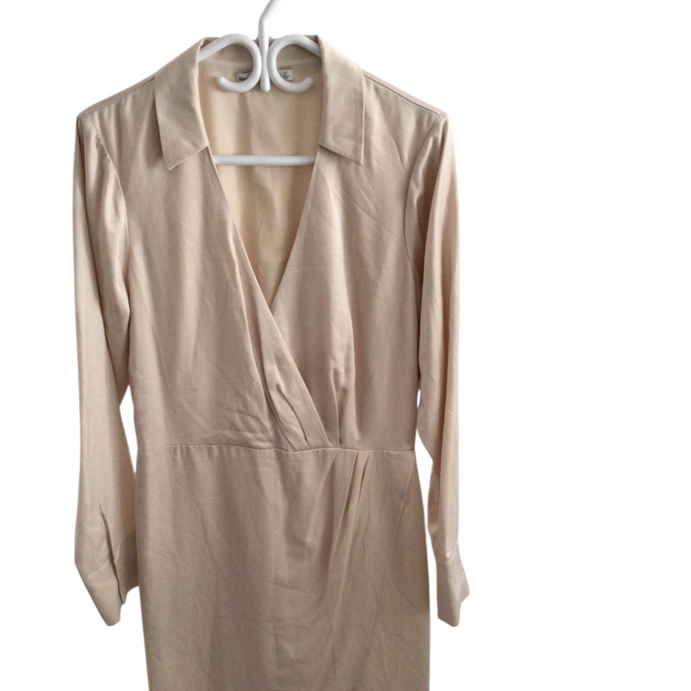 Abercrombie & Fitch Elegant Cream Wrap Dress